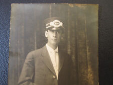 vTg 1916 RPPC Boston Electric Trolley Conductor #310 photo Postcard railroad AtQ picture