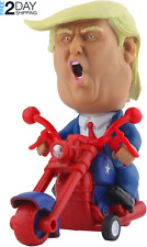 President Donald Trump 2024 Toy Figure Riding Motorcycle Funny Rev up Car Novelt picture