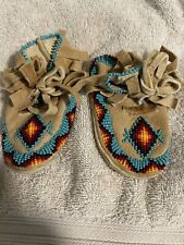 Hand Beaded Child Native American Moccasins picture