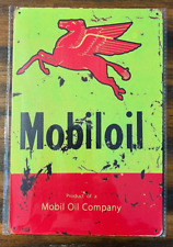 Mobiloil Mobil Oil Company Novelty Metal Sign 12