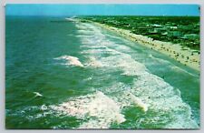 Myrtle Beach South Carolina Aerial View of Surf Posted 1973 Postcard picture