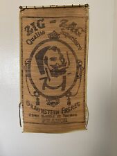 Vintage Zig Zag Rolling Papers Wicker Poster Wall Hanging Rare Light Damage picture