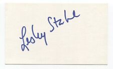 Lesley Stahl Signed 3x5 Index Card Autographed Signature Journalist picture