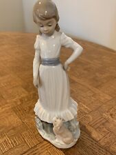 Nao Lladro Figurine Girl With Puppy picture