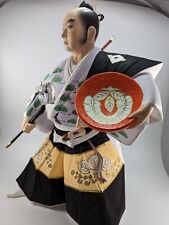 Rare Vintage Japanese Genuine Large Hakata Doll  Clay Samurai Figurine. picture