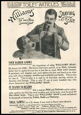 1896 Williams Shaving Soap Men's Barbershop Bath Nursery Full Page 9x6.25 8315 picture