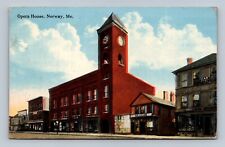 Opera House, NORWAY, Maine Postcard - Curt Teich picture