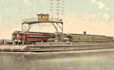 SOUTHERN PACIFIC TRAIN BARGE 1912 Crossing River at New Orleans Postcard picture