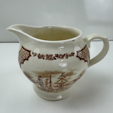 Alfred Meakin Fair Winds Brown & White Vintage Creamer Made In England picture