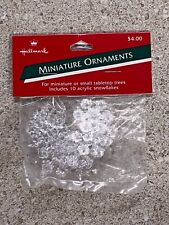 Hallmark Miniature Snowflake Ornaments Clear Acrylic 10ct New picture