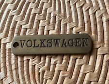 Vintage Volkswagen Brass Key Ring Chain attachment Car Maker advertising picture