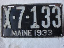 1933 Maine Truck License Plate X-7-133 picture