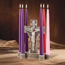 Six Candle Crucifix Center Lenten Candle Holder for Church or Sanctuary 8.25 In picture
