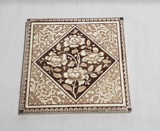 Antique Floral Tile Beautiful Vintage Tile With Flowers New York Fireplace Tile picture