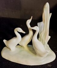 NAO by Lladro Group THREE GEESE DUCKS IN REEDS Retired Made in Spain picture