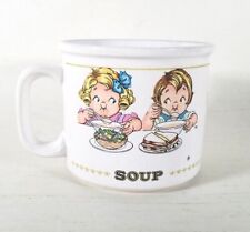 Unique 1993 Vintage All White Campbells Soup Twins Mug by Westwood - RARE picture