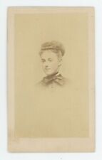 Antique CDV 1869 Beautiful Young Woman In Stylish Hat & Dress San Francisco, CA picture