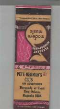 Matchbook Cover - Music Related Pete Herman's Club New Orleans, LA picture