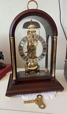 Franz Hermle Germany Skeleton Mantle Clock 791-081 WORKING And Key Include. picture