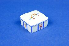 Christofle Santaisie Folleto Small Square Porcelain Trinket Box 2 1/8
