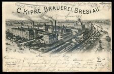 GERMANY Breslau/ POLAND Wroclaw Postcard 1899 C. Kipke Beer Brewery Advertising picture