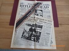 NEWS CHRONICLE HITLER IS DEAD GREAT NEWSPAPERS REPRINTED No.21 1970s *TATTY* picture