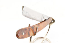 Antique Straight Razor 5/8 Peculiar Warranted Dyed Horn Scales Circa 1850 picture