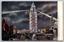 Postcard Dreamland By Night 1904 Loefler Coney Island Amusement Park Brooklyn NY picture