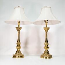 Fantastic Pair of 1960s Stiffel Monumental Tommi Parzinger Lamps - Heavy Brass picture