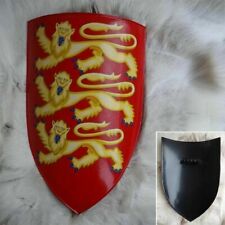 Medieval Warrior Steel Edward The First Shield Three Lion 28'' picture