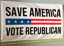 DONALD TRUMP FLAG FREE USA SHIP Save America Vote Republican W Desantis Sign 3x5 picture