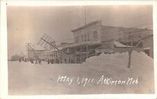 RPPC Atkinson Nebraska Winter Storm Damage on Main Street 1911 picture