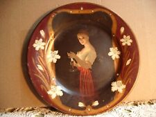 Antique c.1910 Vienna Art Plate-Pat FEB 21st 1905 YOUNG LADY with Candle picture