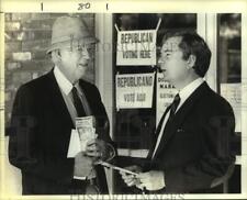 1988 Press Photo Al Rohde and Son Tommy at Board of Education Campaign Election picture