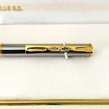 Vintage Black Hills Gold Filled Ball Point Pen by Anson Applied 12k Leaves w Box picture