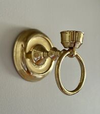 Vintage Brass Wall Mount Candle Holder Sconce w/Ring picture