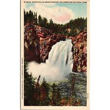 Vintage Postcard Yellowstone National Park Wyoming Upper Falls 5.5 x 3.5 picture