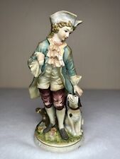Vintage Porcelain Figurine Young Man And Dog Colonial Napcoware Japan C-6639 picture