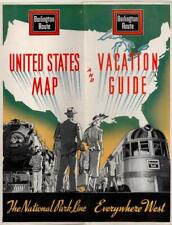 1938 Burlington Route Railroad Travel Brochure 