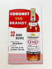 Vintage 50's/60's Coronet VSQ Brandy 32 Drink Recipies - Booklet picture