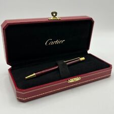 CARTIER Santos de Lacquer Gold-Plated Finish Roller Ballpoint Pen used picture