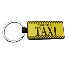 New York Keychain Key Ring Souvenir Gift NYC Yellow Taxi Cab Metal Silver picture