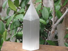 1 x Large Polished Selenite Crystal Generator Stunning Natural Glow 150mm Tall picture