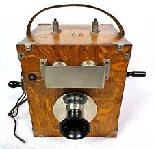 Vintage Kellogg Field Telephone Oak Case MUSEUM QUALITY picture