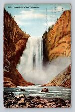 Yellowstone National Park, Lower Falls, Series #8167 Vintage Souvenir Postcard picture