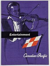 1964 Canadian Pacific Steamship SS Empress of England June 23 Entertainment Card picture