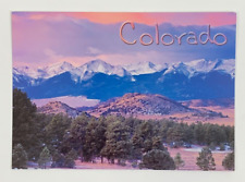 Colorado Mountains at Sunset Postcard Unposted picture
