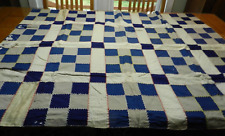 Antique Blue Handmade Quilt 43x55