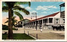 Postcard Broadway, Colon, Rep. of Panama Showing Cottages picture