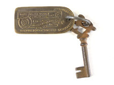 Hotel De Paris Room Key A with Solid Brass Tag Colorado Brothel Cathouse picture
